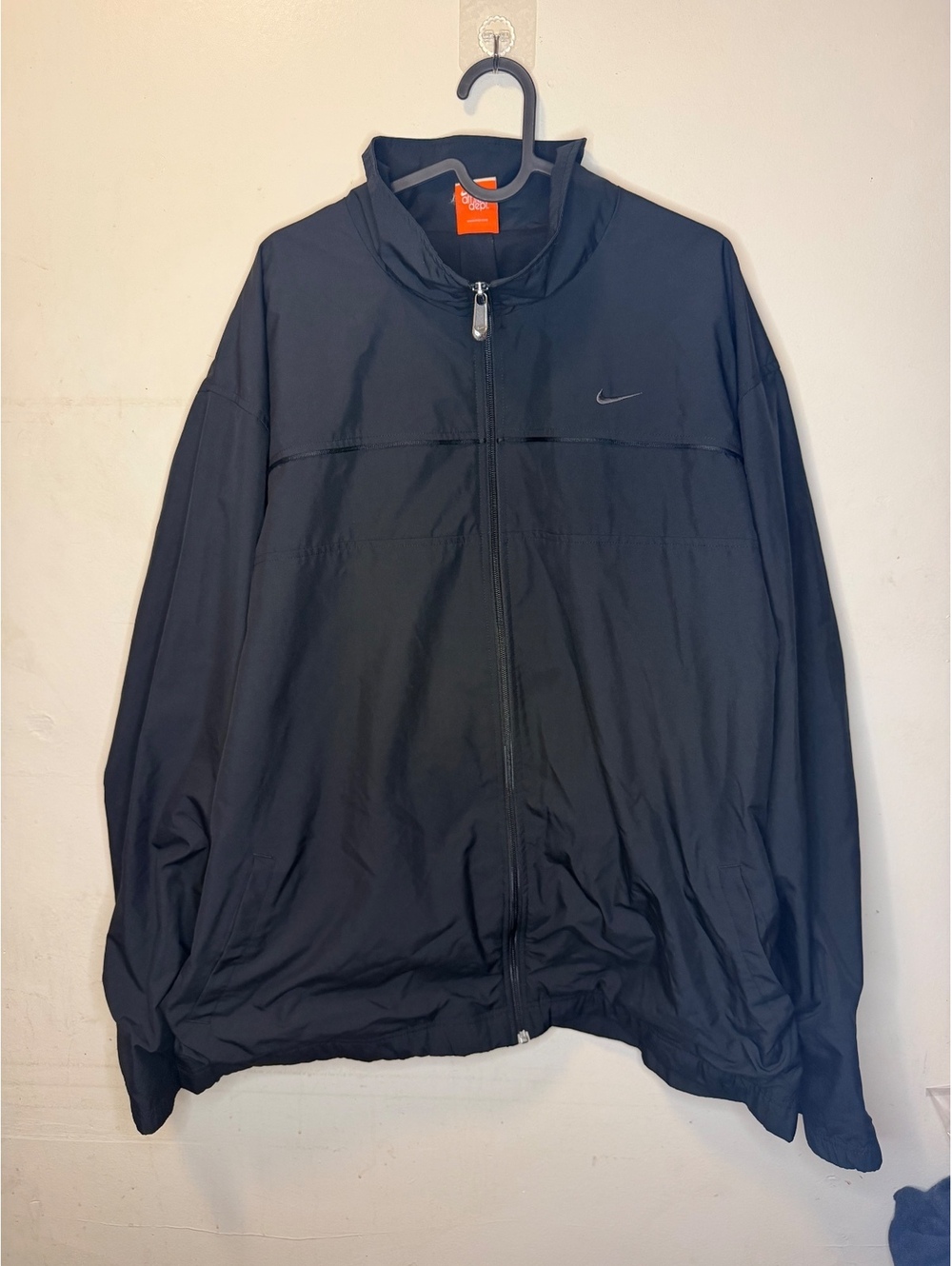 Vintage Nike The Athletic Dept. Men's Black Track Jacket XXL